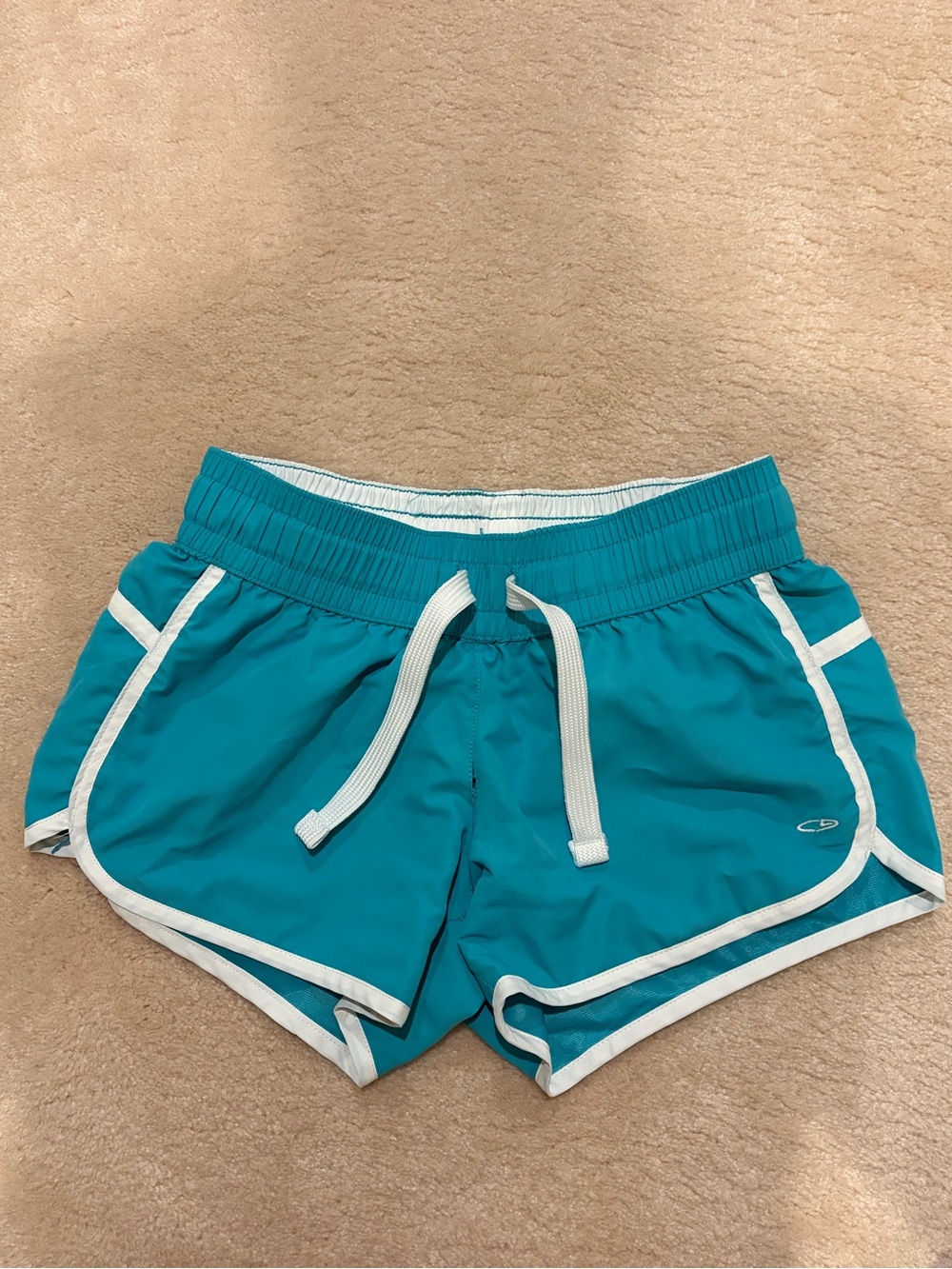 Champion Turquoise Athletic Shorts with White Trim